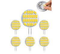 CucuGo Bombillas LED G4 3W, Equivalente a 30W Halógena, Blanco Natural 4000K, 400LM, AC/DC 12V-24V, No Regulables, Bombillas con Base Bi-Pin G4 para Gabinetes, Arañas, Autocaravanas, Paquete de 6