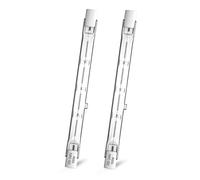 CucuGo Paquete de 2 R7s Bombilla Halógena 118mm 500W, Foco Reflector Regulable Blanco Cálido 2800K, J118 Bombilla Lineal de Doble Extremo, 11000LM para Lámparas de Pie, Luces de Paisaje, Farolas