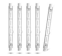 CucuGo R7S 118mm Bombilla Halógena 500W, Luz Lineal de 118mm 11000lm, Blanco Cálido 2800K Regulable Luz de Seguridad, J118 J Tipo Halógeno, Lámparas de Pie, Iluminación de Paisaje, 5x