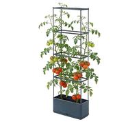 Cucumber Planter - Resin 140x45x20cm Size | Vertical Growing Container with Trellis | Tomato Support Box For Garden Outdoor Indoor Greenhouse Patio Balcony Terrace Yard Porch Home Apartment Use