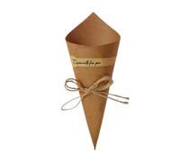 Cucuruchos Chuches Cumpleaños 50pcs Wedding Kraft Paper Cones Confetti Dried Flowers Tray Cone Holder For Wedding Shower Party Confetti Personalized Decor(Color 1)