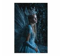 CUDAOO Alas Lienzo Pintura Príncipes Alados de Nieve decoración de pared moderna minimalista pared salon modern, dormitorio, hogar decoraciones（azul-60x80cm Sin marco