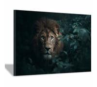 CUDAOO Divertido lienzo de león para arte de pared Canciones de Hidden Lions para mujeres, hombres, dormitorio, baño, decoración del hogar(Gris oscuro-20x30cm Enmarcado