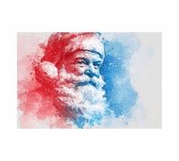 CUDAOO Lienzo navideño para pared decoración navideña de invierno para el hogar Retrato de anciano para decoración del hogar en sala de estar, dormitorio, cocina（Rojo108-70x100cm Sin marco