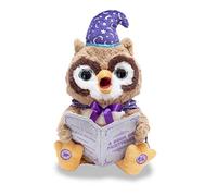 Cuddle Barn Octavius The Storytelling Owl - Peluche animado de 12 pulgadas | Ojos iluminados, movimientos de boca y movimientos de cabeza | Búho mago recita 5 cuentos de hadas