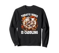 Cuddle Cat Graphic For Women Funny Fall Saying For Autumn Sudadera