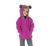 Cuddle Club Chaqueta Polar niño/niña Ropa Bebé y Niño de 0 a 5 años - Abrigo/Disfraz Bebé para Exterior con Cremallera y Capucha - BearFleeceJacketPurple3T