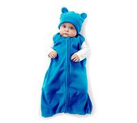 Cuddle Club Saco de Dormir de Forro Polar para Bebé - Pijama Tipo Manta para Recién Nacido - BearWBBlueL