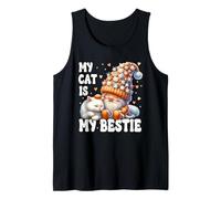 Cuddly Cat Grandpa Gnome For Cat Mom My Cat Is My Bestie Camiseta sin Mangas