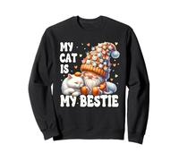 Cuddly Cat Grandpa Gnome For Cat Mom My Cat Is My Bestie Sudadera
