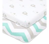Cuddly Cubs - Juego de sábanas de juego y juego de juegos compatibles con Graco Pack n Play, 4Moms, Chicco, Guayaba Lotus y otros juegos de corral, patio de juego, portátil y mini cunas.