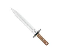 Cudeman Cuchillo 113-L hoja de acero inox ACX-380 de 24 cm empuñadura de asta de ciervo de 13 cm para caza, pesca, supervivencia y bushcraft + Portabotellas regalo