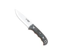 Cudeman Cuchillo 148-M Bushcraft hoja de acero inoxidable Böhler N-695 de 11 cm empuñadura de micarta negra de 11,5 cm para caza, pesca, supervivencia y bushcraft + Portabotellas regalo