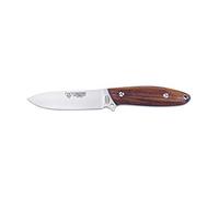 Cudeman Cuchillo 256-K CORBETT hoja de acero Bóhler N-690Co de 10 cm y empuñadura de cocobolo pulido de 11,5 cm para caza, pesca, supervivencia y bushcraft + Portabotellas regalo