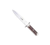 Cudeman Cuchillo 261-C Hoja de Acero ACX-380 de 16,5 cm y empuñadura de asta de Ciervo de 11,5 cm para Caza, Pesca, Supervivencia y bushcraft + Portabotellas Regalo