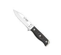 Cudeman Cuchillo 295-MC MT-1 + Kit Completo supervivencia hoja de acero Böhler N-695 de 11 cm y empuñadura de micarta negra de 11,5 cm para caza, pesca, supervivencia y bushcraft + Portabotellas