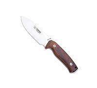 Cudeman Cuchillo 298-K FAB I hoja de acero Böhler N-695 de 11 cm y empuñadura de madera de cocobolo de 12,5 cm para caza, pesca, supervivencia y bushcraft + Portabotellas regalo