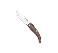 Cudeman Navaja Albaceteña clásica 380-A hecha en Albacete hoja de acero ACX-380 de 8 cm y empuñadura de asta de toro de 10,5 cm para caza, pesca, supervivencia y bushcraft + Portabotellas regalo