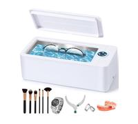 Cudinham Limpiador de joyas de 50 KHz, limpiador ultrasónico de joyas de 550 ml con temporizador digital, limpiador ultrasónico profesional, máquina ultrasónica para todas las joyas, plata y gafas