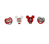 Cudlie Disney Baby Boy Mickey Mouse Pack of 2 Pacifier with 2 Clips, M Is Fo Mickey