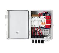 CUDTAPI Caja combinadora PV 4 Cuerdas 6 Cuerdas IP65 disyuntor de protección contra Rayos a Prueba de Agua for de Panel Solar de Red de Encendido/Apagado(4 String)