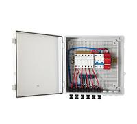 CUDTAPI Caja combinadora PV 4 Cuerdas 6 Cuerdas IP65 disyuntor de protección contra Rayos a Prueba de Agua for de Panel Solar de Red de Encendido/Apagado(6 String)