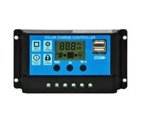 CUDTAPI Controlador de Carga Solar 10A/20A/30A 12V 24V Auto Solar Charge Controller with LCD Cell Panel Regulator PV Home(20A)