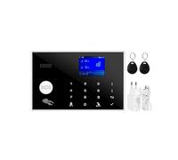 CUDTAPI De Alarma For El Hogar gsm, Seguridad Inteligente, Antirrobo, Teclado Táctil, Compatible con Detector Inalámbrico 433MHz, Sensor Cable(Option A)
