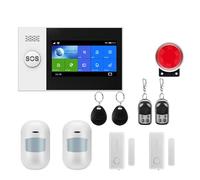 CUDTAPI De Alarma Seguridad For El Hogar gsm A Través del Detector Sensor Movimiento Tuya App Compatible(W4B2)