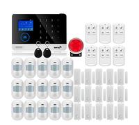 CUDTAPI Inalámbrico Tuya App SIM gsm hogar RFID antirrobo Seguridad LCD Teclado táctil de Alarma Kit Sensor(W2B Bundle 11)