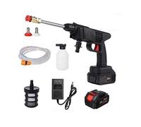 CUDTAPI Lavadora De Alta Presión Inalámbrica, Máquina De Espuma De Lavado De Coche Recargable, Pistola De Agua Eléctrica For Jardín Ajustable For Batería De 36V(1 Batteries Sets)