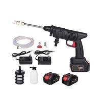 CUDTAPI Lavadora De Alta Presión Inalámbrica, Máquina De Espuma De Lavado De Coche Recargable, Pistola De Agua Eléctrica For Jardín Ajustable For Batería De 36V(2 Batteries Sets)