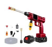 CUDTAPI Lavadora de Coche de Alta presión inalámbrica, Pistola de Agua pulverizada, Limpiador de presión de Lavado de Coche portátil, máquina de Limpieza for batería de 18V(Two Big Battery)