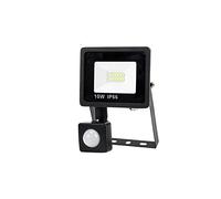 CUDTAPI Luces de inundación LED Sensor de Movimiento DIRIGIÓ Floodlight 1 0W 30W 50W Impermeable Pir Ligera Pared al Aire Libre inundación Fondo luz(5500-7000K,10W)
