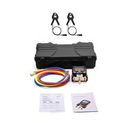 CUDTAPI Maniadificador de maniatural Digital Medidor de presión de Aire Acondicionado for refrigerante con Abrazadera de 2pcs(Testo 550 Hoses 1M)