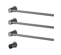 CUDVOLHTU Calentador de Toallas eléctrico termostático for baño, instalación Oculta, toallero Inteligente, SUS304(3 Gunmetal,Other_110V)