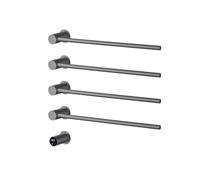 CUDVOLHTU Calentador de Toallas eléctrico termostático for baño, instalación Oculta, toallero Inteligente, SUS304(4 Gunmetal,Other_220V)