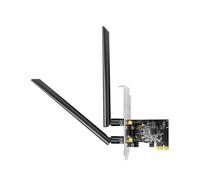 Cudy AC1300 Adaptador inalámbrico PCIe WiFi de doble banda para PC, 1300 Mbps WiFi 5 velocidades, 5 GHz/2.4 GHz, 2 antenas desmontables, compatible con Windows 11/10, incluye soportes estándar y de
