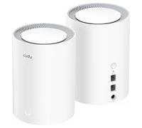 Cudy AX3000 Wi-Fi 6 2.5G 2-Port Mesh System, 200 m², M3000 2-Pack | 2402+574 Mbps wifi 6, 1x 2.5GbE WAN & 1x Gigabit LAN, 200 Devices, Fast Roaming, VPN Server & Client, App & Cloud control