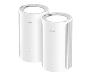 Cudy BE11000 Wi-Fi 7 4x 2.5G ports Mesh System, 250 m², M11000 2-Pack | 11000 Mbps Tri-Band wifi 7, 4-Port 2.5GbE, 200+ devices, seamless mesh, VPN Server & Client, App & Cloud Control