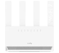 Cudy BE3600 Wi-Fi 7 de Doble Banda Router, 5 Puertos GbE, WR3600E | 2882 688 Mbps Wi-Fi 7, 4 puertos GbE, procesador de cuatro núcleos a 2 GHz, 4K QAM, 320 MHz, OFDMA, VPN WG/OVPN/IPsec