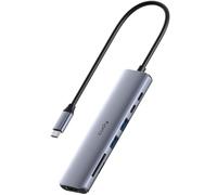 Cudy Hub USB C 7 En 1, Adaptador Multipuerto con HDMI 4K, 1 Ranura SD, 1 Ranura TF, 2 USB-A 3.2, 1 USB-C 3.2, 100 W PD, Compatible con MacBook, iPhone 15/16, Surface, iPad, UH407