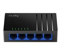 Cudy Conmutador Ethernet Gigabit Compacto de 5 Puertos sin gestión, GS105D | 5 puertos GbE RJ45, capacidad de 10 Gbps, 7, 44 Mpps, alcance de 140 m, IGMP snooping, carcasa de plástico silenciosa