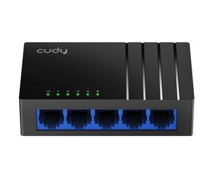 Cudy Conmutador Ethernet Gigabit compacto de 5 puertos sin gestión, GS105D | 5 puertos GbE RJ45, capacidad de 10 Gbps, 7, 44 Mpps, alcance de 140 m, IGMP snooping, carcasa de plástico silenciosa
