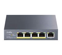Cudy Conmutador Gigabit PoE+ de 5 Puertos, no gestionable, GS1005P | 4 puertos GbE 802.3af/at de 30 W, 1 puerto GbE de salida, capacidad de 10 Gbps, aislamiento de puertos/modo de 250 m