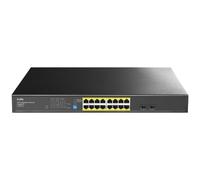 Cudy Conmutador Inteligente de 18 Puertos Gigabit, PoE de 200 W, GS1020PS2 | 16 puertos 802.3af/at, 2 puertos de fibra, presupuesto PoE completo, capacidad de 36 Gbps, professional grade, p, 2 SFP