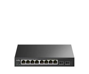 Cudy Conmutador inteligente Gigabit de 10 puertos Switch, GS108ES2 | 8 puertos GbE, 2 puertos de conexión ascendente por fibra, rendimiento a velocidad de línea, professional grade