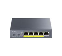Cudy CUDY-98 GS105P Switch PoE+ Cudy. 4 puertos PoE+ Gigabit 802.3af/at hasta 30W. 1 puerto uplink Gigabit. Modos VLAN y Extende