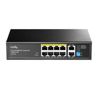Cudy FS1010P 8 + 2 puertos 100 Mbps Ethernet PoE+ sin gestión Plug and Play Switch, 120 W, 8 puertos PoE+ de 10/100 Mbps, modo CCTV/VLAN, 802.3af/802.3at, CCTV, montaje en escritorio o rack