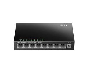 Cudy fs108 8 puertos 10/100mbps caja metal interruptor de escritorio p